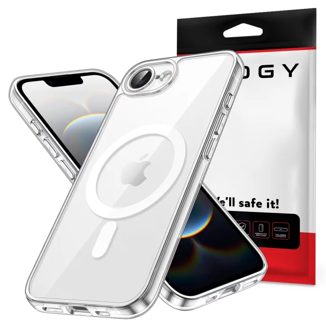 Hülle für Apple iPhone 16 Pro Max Alogy Anti-Shock Hybrid Case für MagSafe Transparent