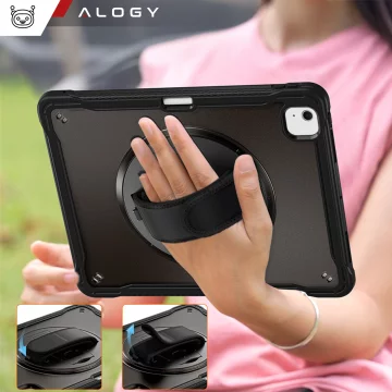 360 Armored Case with Pencil Holder for Apple iPad Air 11" (2024,2025) / Air 10.9" (2020,2022) / Pro 11 (2018) Alogy Pirate 360 ​​Case Tablet Case Black