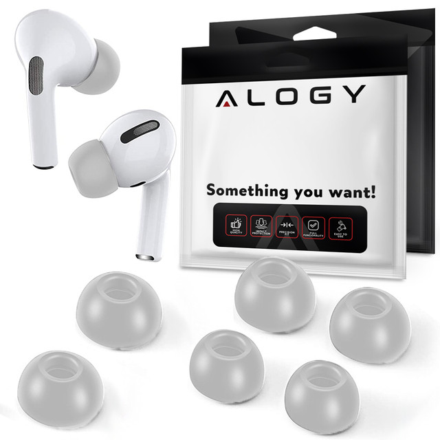 6x Alogy SML paměťové silikonové kryty pro Apple AirPods Pro šedé