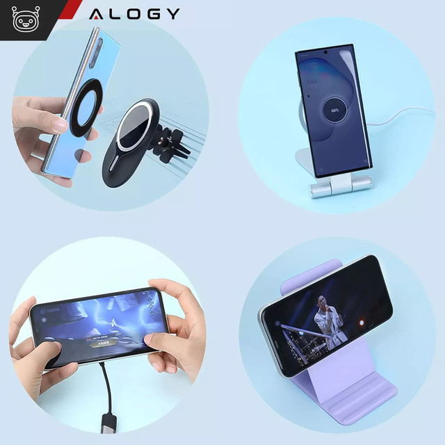 Magnetická deska pro samolepku MagSafe Ring Ring Holder obal Univerzální kůže Alogy Magnetic černá