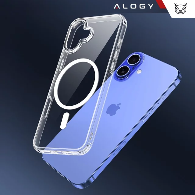 Pouzdro pro Apple iPhone 16 Alogy Anti-Shock Hybrid Case pro MagSafe Transparent