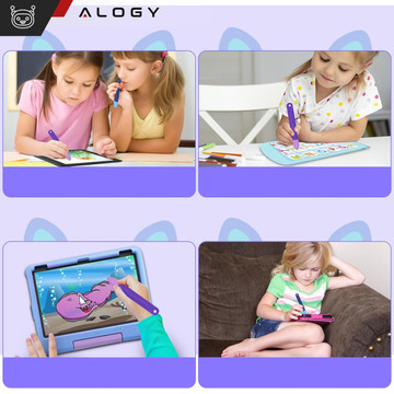 2x Alogy Stylus Pen Capacitive Touch Screen Pen for Phone Tablet Kids 10cm Blue