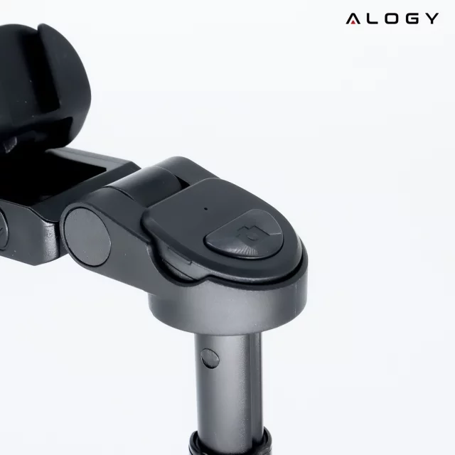 Selfie Stick Mini Tripod stabilny kompaktowy lekki Kijek do Selfie i Statyw Rozkładany 360° z Pilotem Bluetooth 10m, Stojak do Zdjęć i Nagrywania, Alogy FlexiShot™ Czarny