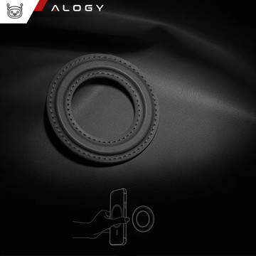 Magnetic plate for MagSafe sticker Ring Ring Holder cover Universal leather Alogy Magnetic black