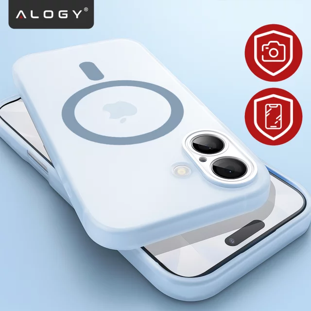 Etui do Apple iPhone 17 – matowa obudowa do MagSafe z ochroną obiektywu, smukłe i odporne na zarysowania, idealne dopasowanie – Alogy Skinny MatteCase™ Mist Blue