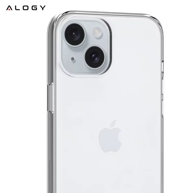 Armored Alogy Hybrid Case with Camera Cover for Apple iPhone 13 Transparent