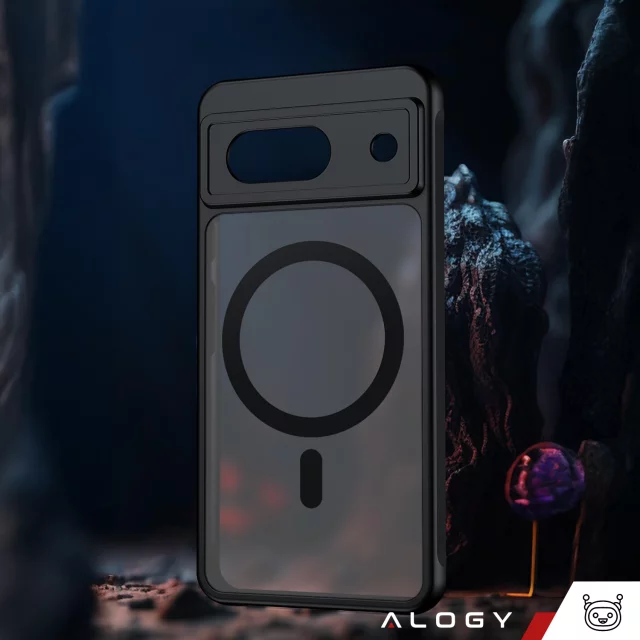 Etui do Google Pixel 8a obudowa Alogy MagSafe Hybrid Matte Case pokrowiec plecki na telefon MagMat matowe Czarne