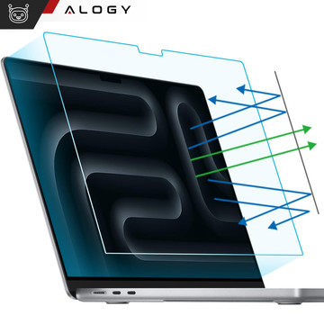 Matná ochranná fólie na displej pro MacBook Air 15 2023 M2 A2941 15,3" Alogy Screen Protect Film s filtrem Anti Blue