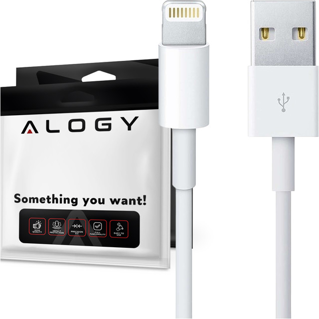 Alogy 1m Fast Charge USB to Lightning cable iPhone charging cable 20W white