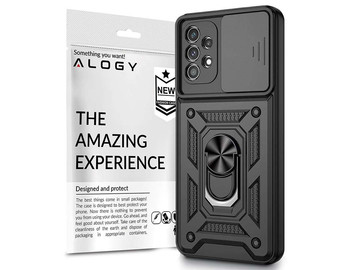 Alogy Stand Ring case with camera cover for Samsung Galaxy A32 5G Glass