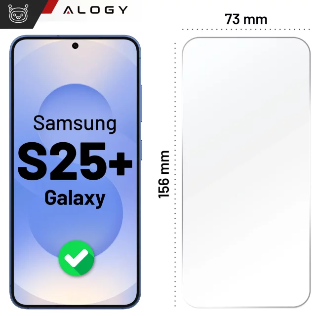 Tempered glass for Samsung Galaxy S25 Plus screen protector 9H Alogy Heavy Pro ™️