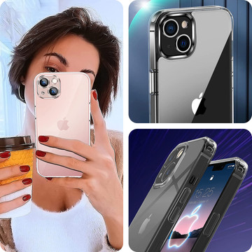 Armored case Alogy Hybrid Case with camera cover for Apple iPhone 13 Clear Glass