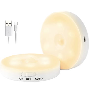 2x Lampa LED pohybový senzor soumrak noční lampa Alogy Sensor Light Bezdrátové osvětlení nábytku Teplé světlo 3000k