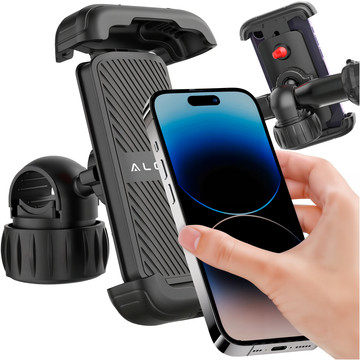 Bike Phone Holder 4.7-6.8" for Phone Bike Handlebar for Bike Motorcycle Adjustable Alogy Sport Black