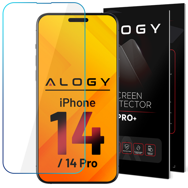Tvrzené sklo 9H Alogy chrání displej pro Apple iPhone 14/14 Pro