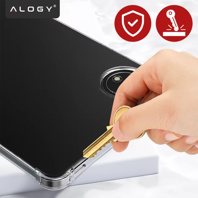 Etui do Redmi Pad SE 8.7" Przezroczyste, Ochronne, Hybrydowe, Wzmocnione Narożniki, Smukłe i Lekkie, Alogy FlexiShield™ + SZKŁO HARTOWANE