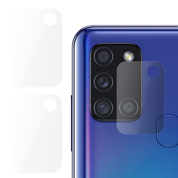 Gehärtetes Glas x2 auf der hinteren Linse für Samsung Galaxy A21s