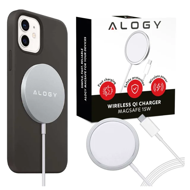 Alogy bezdrátová nabíječka pro MagSafe 20W pro iPhone 12/13/14 / PRO / MAX / MINI bílá