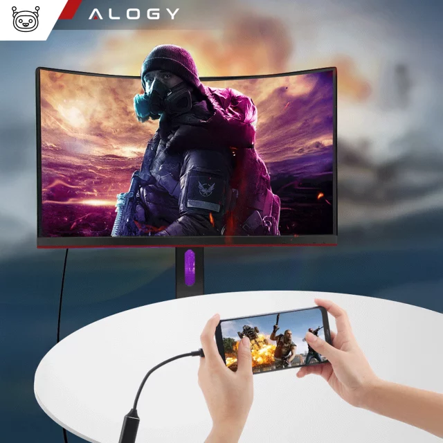 Adaptér USB-C na Ethernet Alogický adaptér LAN RJ45 GIGABIT 1000 MBPS černá