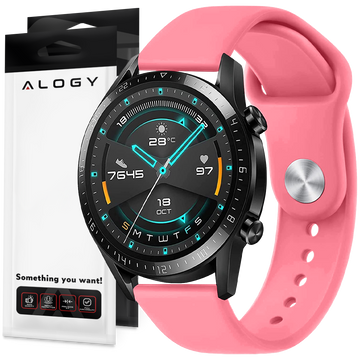 Univerzální řemínek Sport Alogy Strap pro chytré hodinky Pink Sand 20 mm