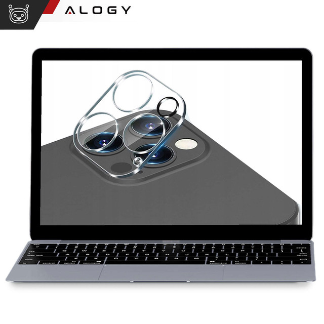 2x sklo objektivu fotoaparátu pro iPhone 15 Pro / 15 Pro Max Alogy čočka čirá průhledná