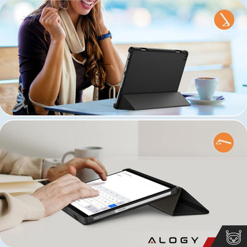 Tablet-Hülle für Lenovo Tab M10 3gen 3 GEN 10.1 2022 TB328FU TB328XU Gehäuse Case Alogy Book Cover Schwarz