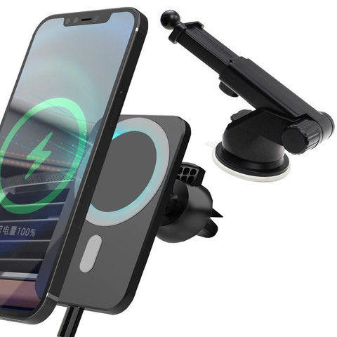 Držák do auta s Qi MagSafe Alogy nabíječkou na mřížku / desku 15W