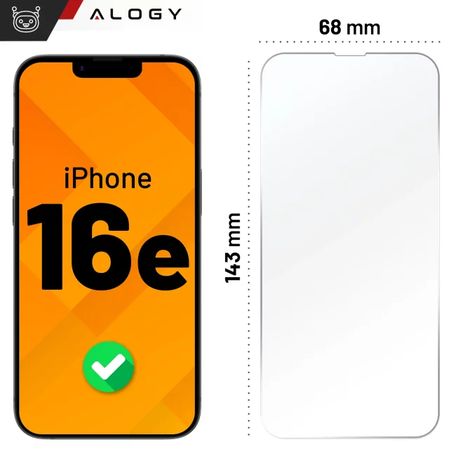 Gehärtetes Glas für Apple iPhone 16 Pro Max Displayschutzfolie 9H Alogy Heavy Pro™️