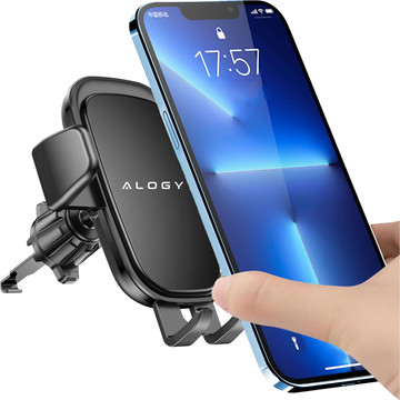 Car phone holder, window, grille, cockpit, dashboard, car, car, for 7" phone Alogy 3in1 Black