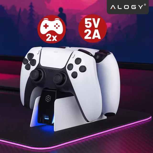 Duální dokovací stanice pro ovladač PlayStation 5 PS5 Pad White