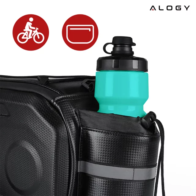 Bicycle bag pannier 2.5L bike holder handlebar frame bag case cover 23.6x10.5x10cm (S) Alogy Sport black