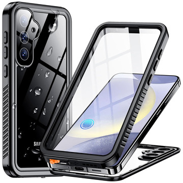 Pouzdro pro Samsung Galaxy S24 Plus Armored Waterproof IP68 360 Armor Case se zabudovaným sklem Alogy černé