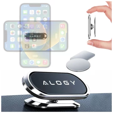 Alogy magnetický držák do auta do auta, univerzální na telefon, na kokpit, na palubní desku, černý