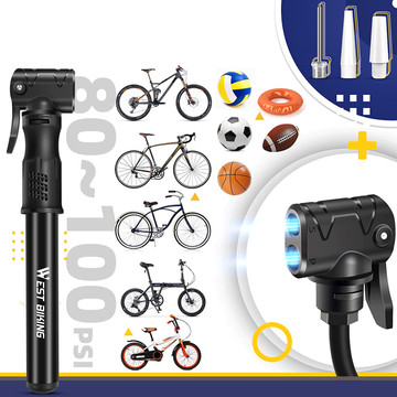 Hliníková pumpa na kolo Alogy Mini Bike Pump 100psi s rukojetí Black