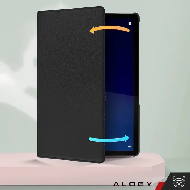Etui 360 do Lenovo Tab K11 / K11E 11” M11 10.95" TB330FU / TB330XU / TB331FC obrotowe pokrowiec obudowa z klapką na tablet Case Alogy Czarne