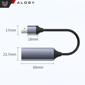 USB-zu-Ethernet-Adapter Alogy LAN RJ45 GIGABIT 1000 MBPS Netzwerkkarte Schwarz