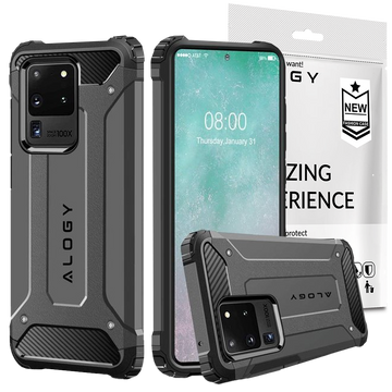 Alogy Hard Armor Hülle für Samsung Galaxy S20 Ultra grau