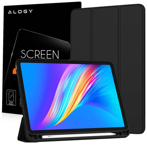 Alogy Smart Case Pencil Flip Cover for iPad Pro 11 2021 Black Glass