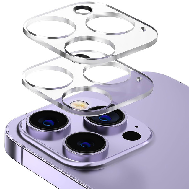 2x Camera lens glass for iPhone 15 Pro / 15 Pro Max Alogy lens clear transparent