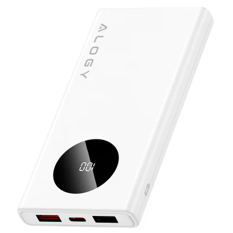 PowerBank Alogy TurboCharge 120W PD PowerDelivery Schnellladung 10000mAh 2x USB-A 1x USB-C Weiß