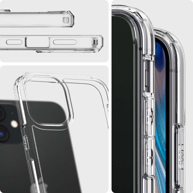Spigen Ultra Hybrid Hülle für Apple iPhone 12 Mini 5.4 Kristallklares Alogieglas