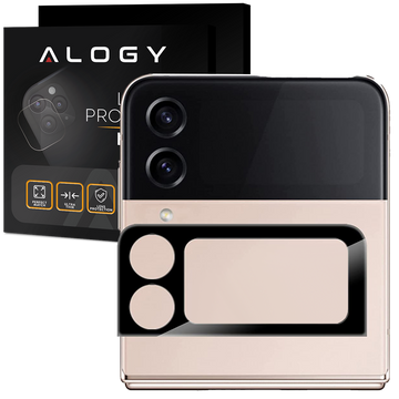 Alogy Lens Protector PRO Kameraschutz aus Metall für Samsung Galaxy Z Flip 4 Schwarz