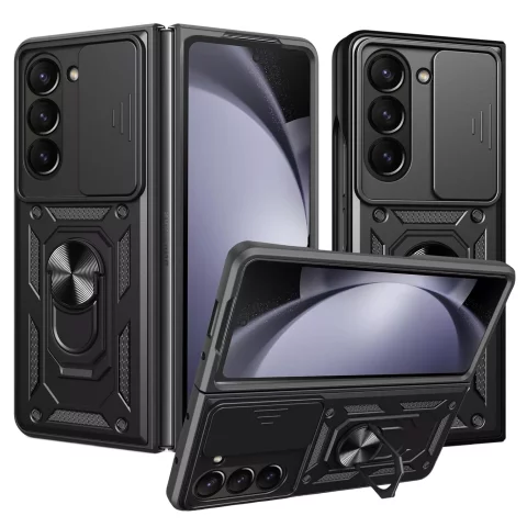 Case for Samsung Galaxy Z Fold 6 armored Slide Case Ring camera protection housing Camshield Alogy black