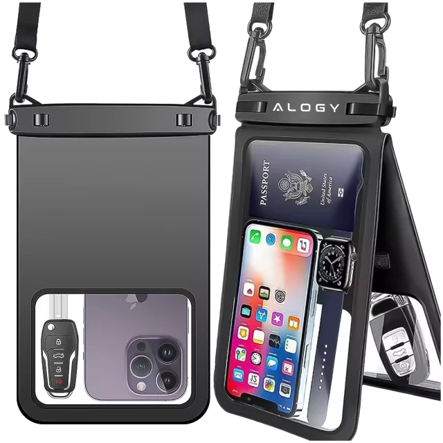 Waterproof case waterproof IPX8 for 6.7" phone double Case Alogy Waterproof Black