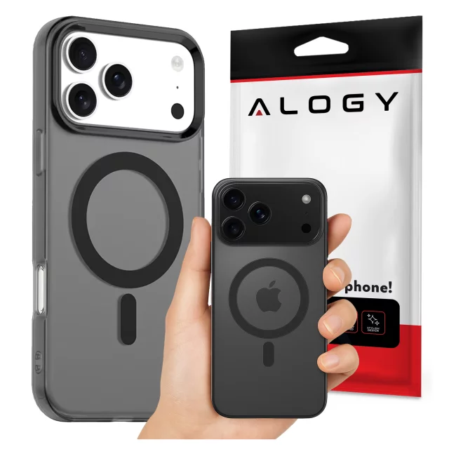 Etui do Apple iPhone 17 Pro – matowa obudowa do MagSafe z ochroną obiektywu, smukłe i odporne na zarysowania, idealne dopasowanie – Alogy Skinny MatteCase™ Czarne