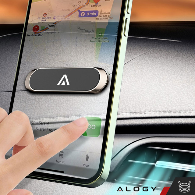 Uchwyt samochodowy Alogy magnetyczny samoprzylepny na deskę Czarny