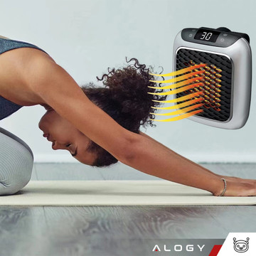 Powerful Mini Electric Heater Farelka Fan Heater for Socket Contact Pilot 800W Heater Heater EU Alogy Gray