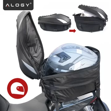 Voděodolný motocyklový batoh 40l – 5 v 1 – horní kufr, brašna na sedlo, brašna na kufr, brašna na helmu, s krytem, ​​nylon, městská brašna na motocykl – Alogy RoadMaster™ černá