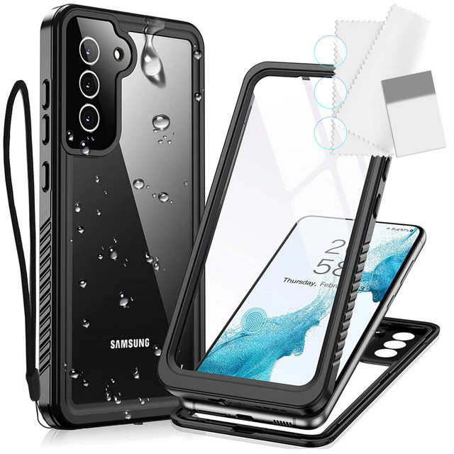 Waterproof case for Samsung Galaxy S23 360 Alogy Armored Armor IP68 with lanyard Black