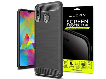 Alogy Rugged Armor Case for Samsung Galaxy M20 Black Alogy Protective Film